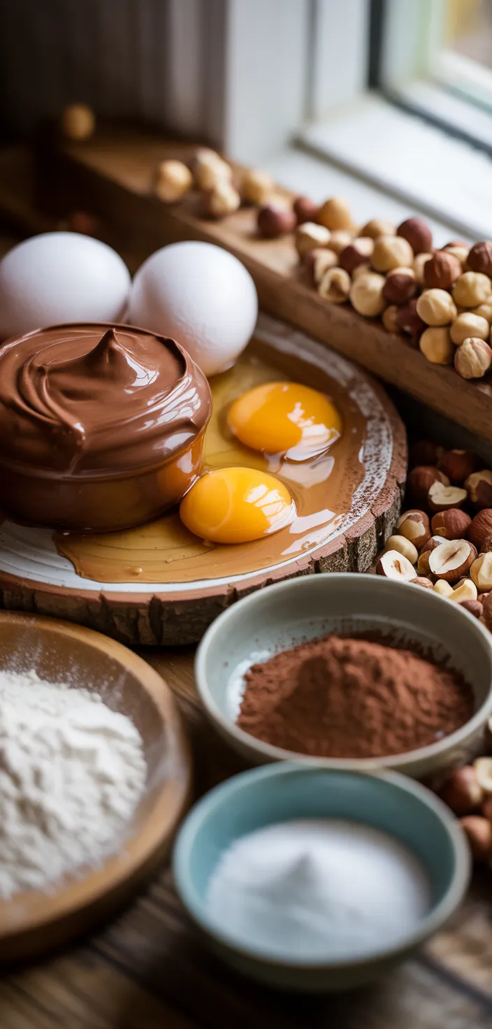 Ingredients photo for Nutella Brownies Recipe