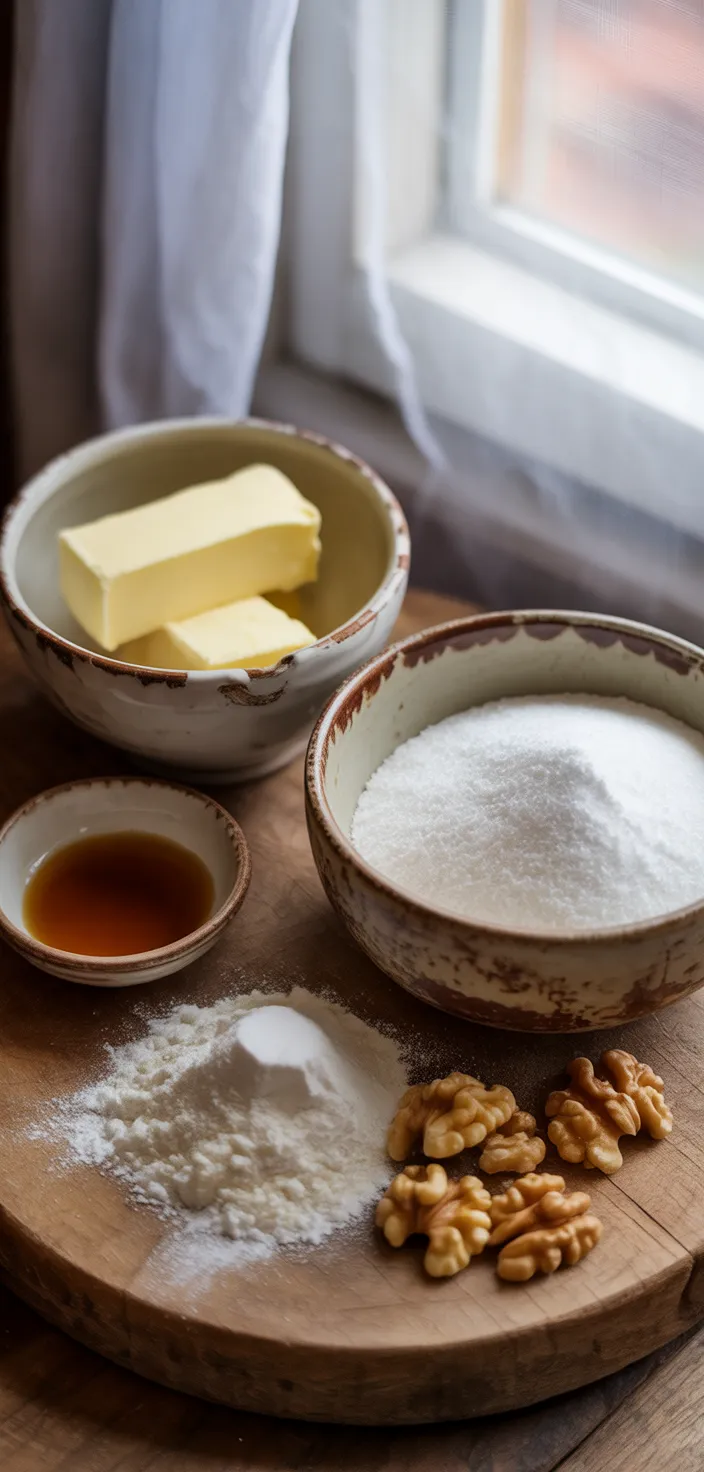 Ingredients photo for Russian Tea Cakes Recipe