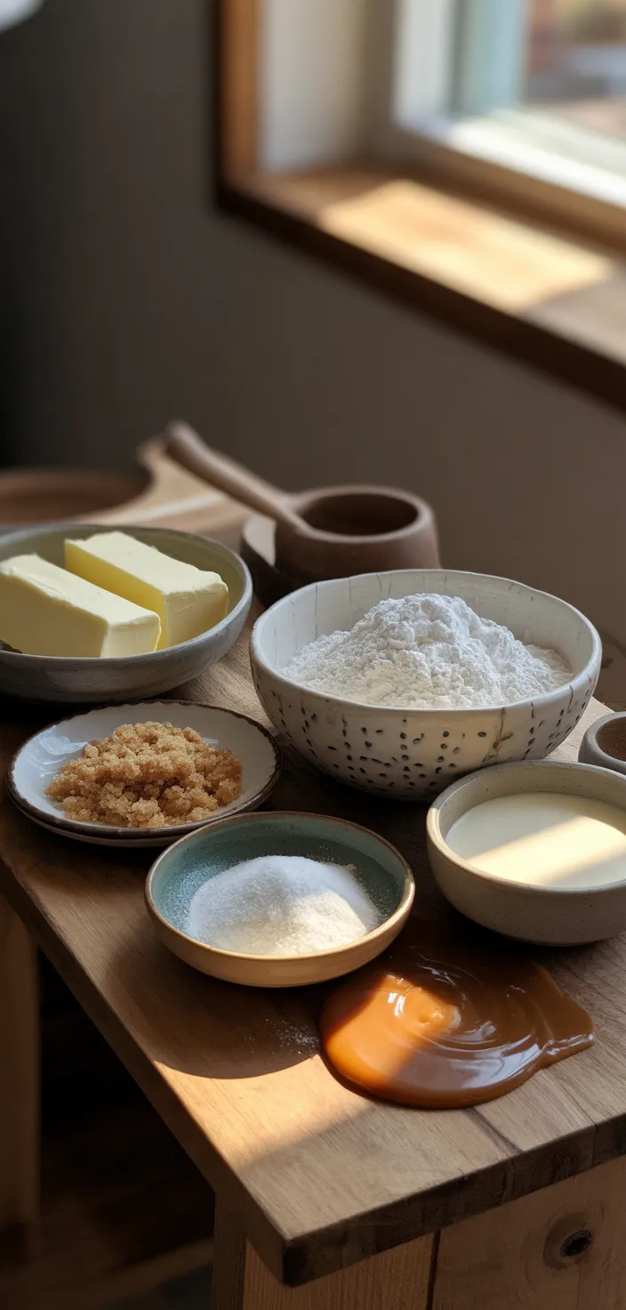 Ingredients photo for Salted Caramel Butter Bars Recipe