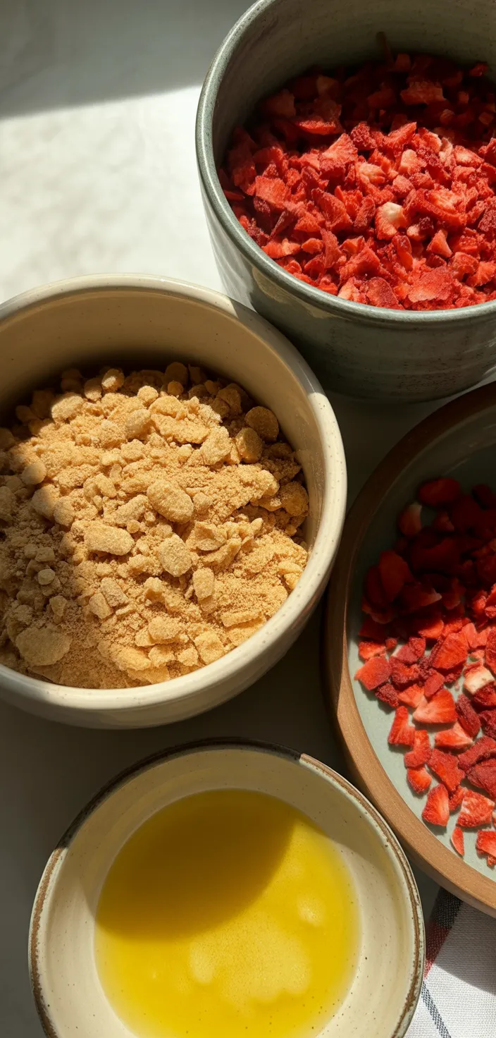 Ingredients photo for Strawberry Crunch Topping Recipe
