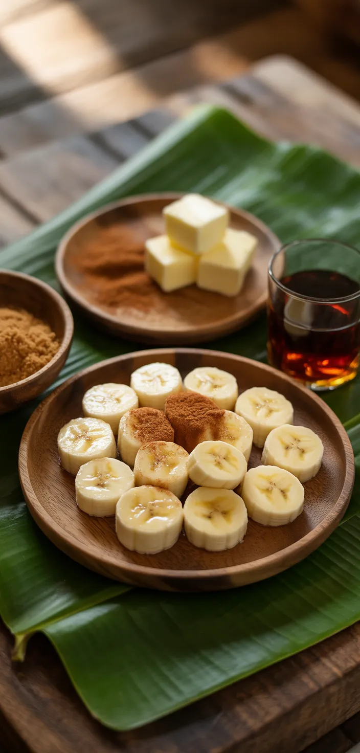 Ingredients photo for Bananas Foster: A New Orleans Classic! Recipe