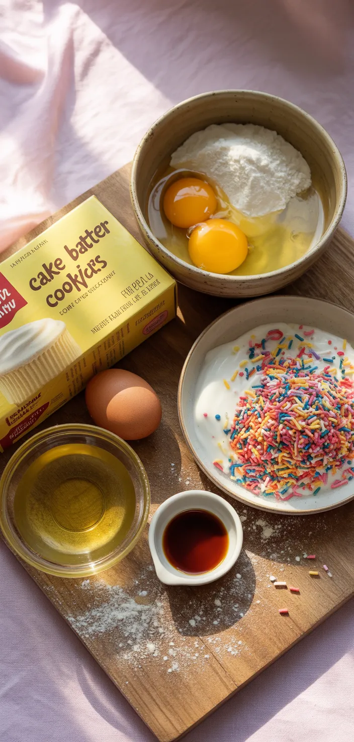 Ingredients photo for Cake Batter Cookies Copycat Recipe