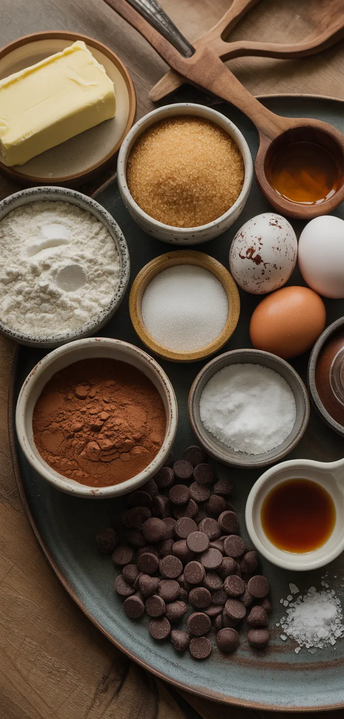 Ingredients photo for Chocolate Lover's Double Chocolate Chip Cookies Recipe