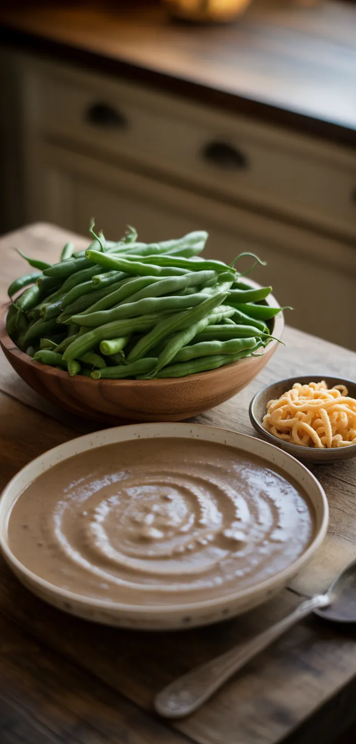 Ingredients photo for Classic Green Bean Casserole Recipe