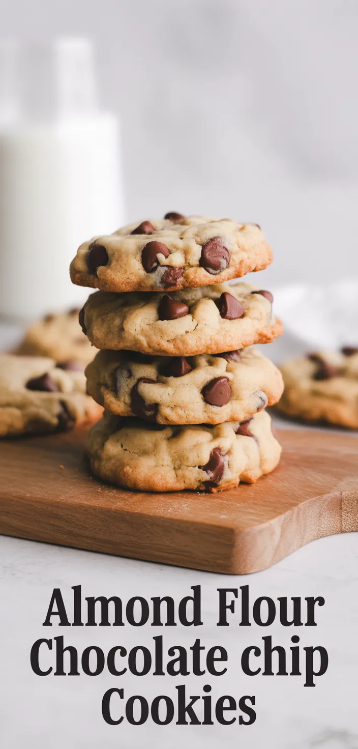 A photo of Almond Flour Chocolate Chip Cookies Recipe
