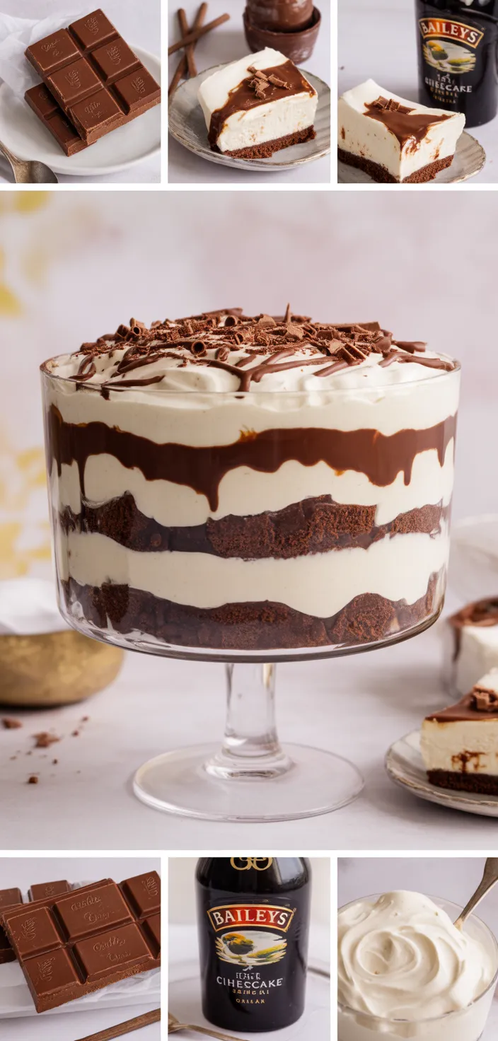 A photo of Baileys Chocolate Cheesecake Trifle Recipe