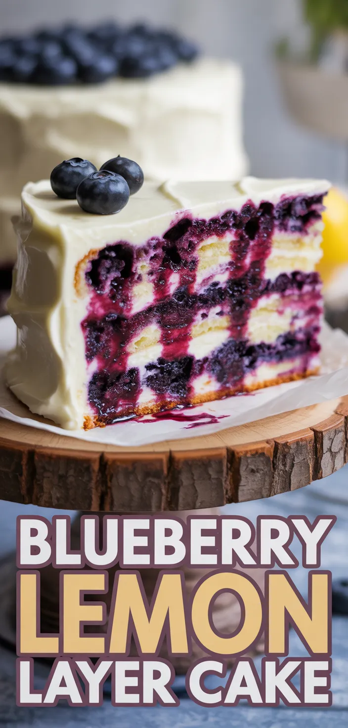 A photo of Blueberry Lemon Layer Cake Recipe