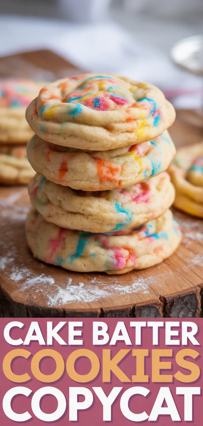 A photo of Cake Batter Cookies Copycat Recipe