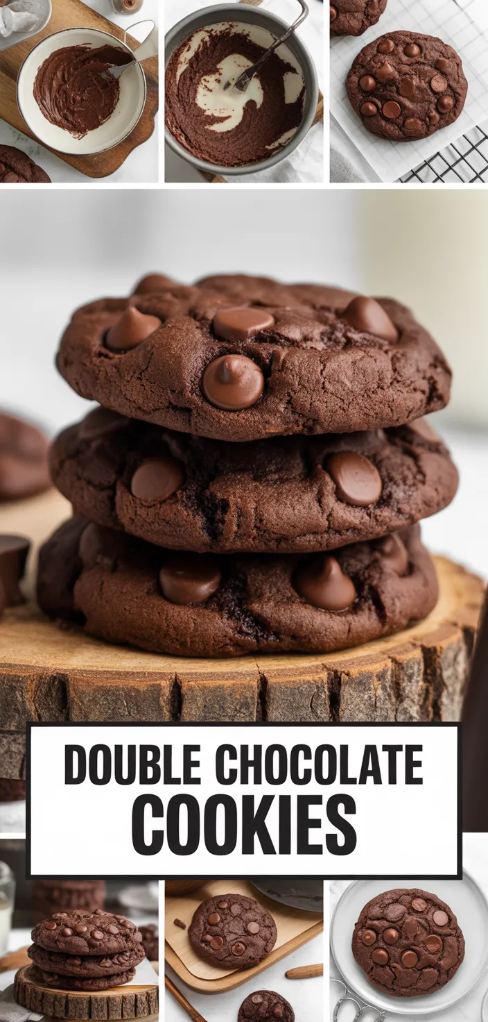 A photo of Chocolate Lover's Double Chocolate Chip Cookies Recipe