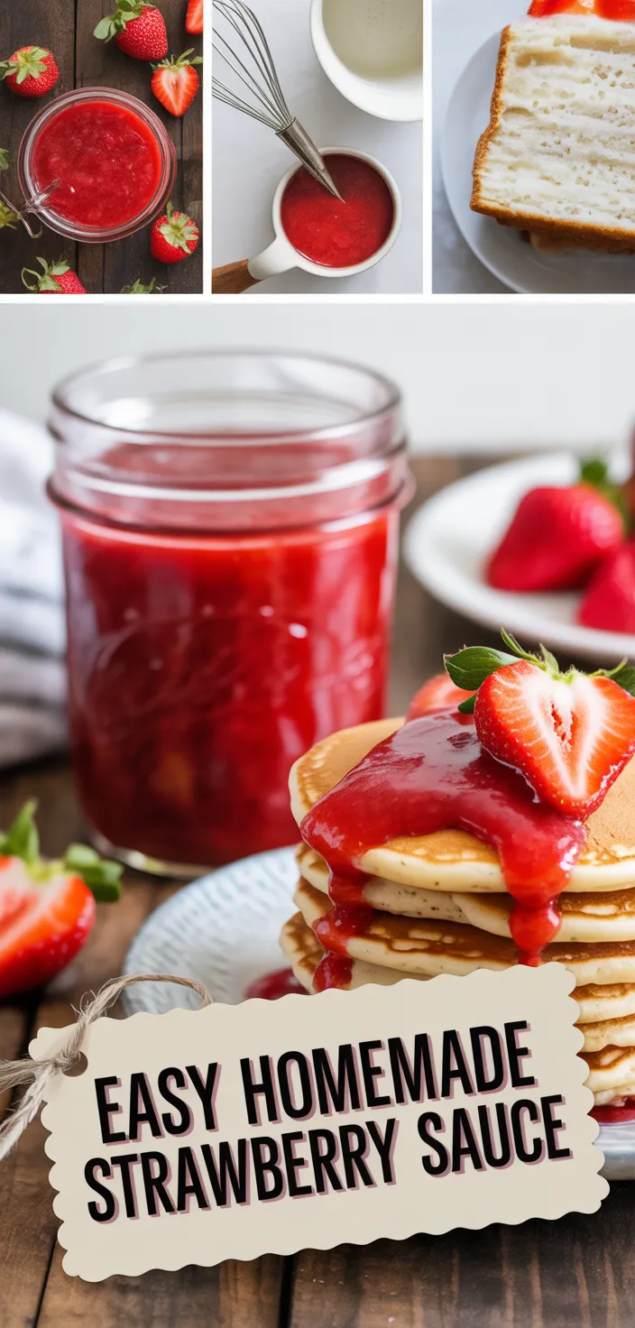 A photo of Easy Homemade Strawberry Sauce Recipe