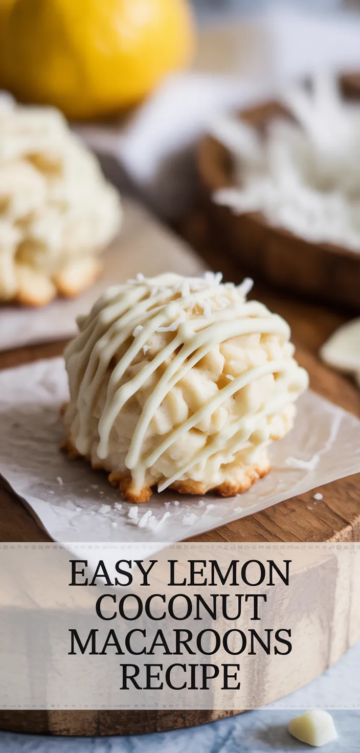 A photo of Easy Lemon Coconut Macaroons Recipe