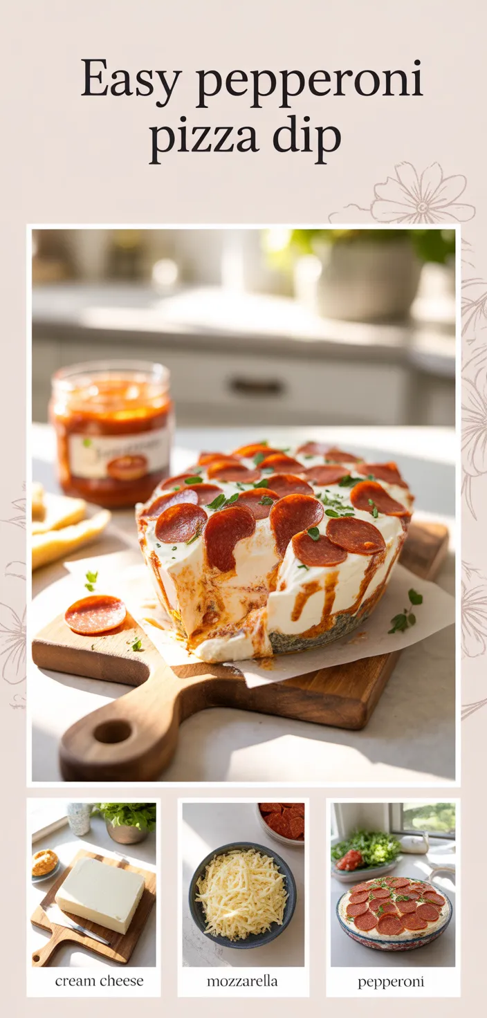 A photo of Easy Pepperoni Pizza Dip Recipe