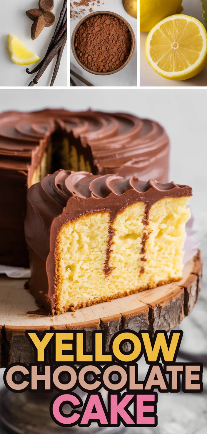 A photo of Easy Yellow Cake With Chocolate Frosting Recipe