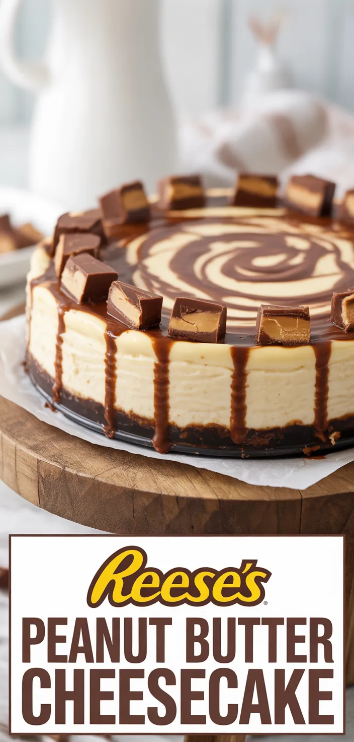 A photo of No Bake Reese's Peanut Butter Cheesecake Recipe