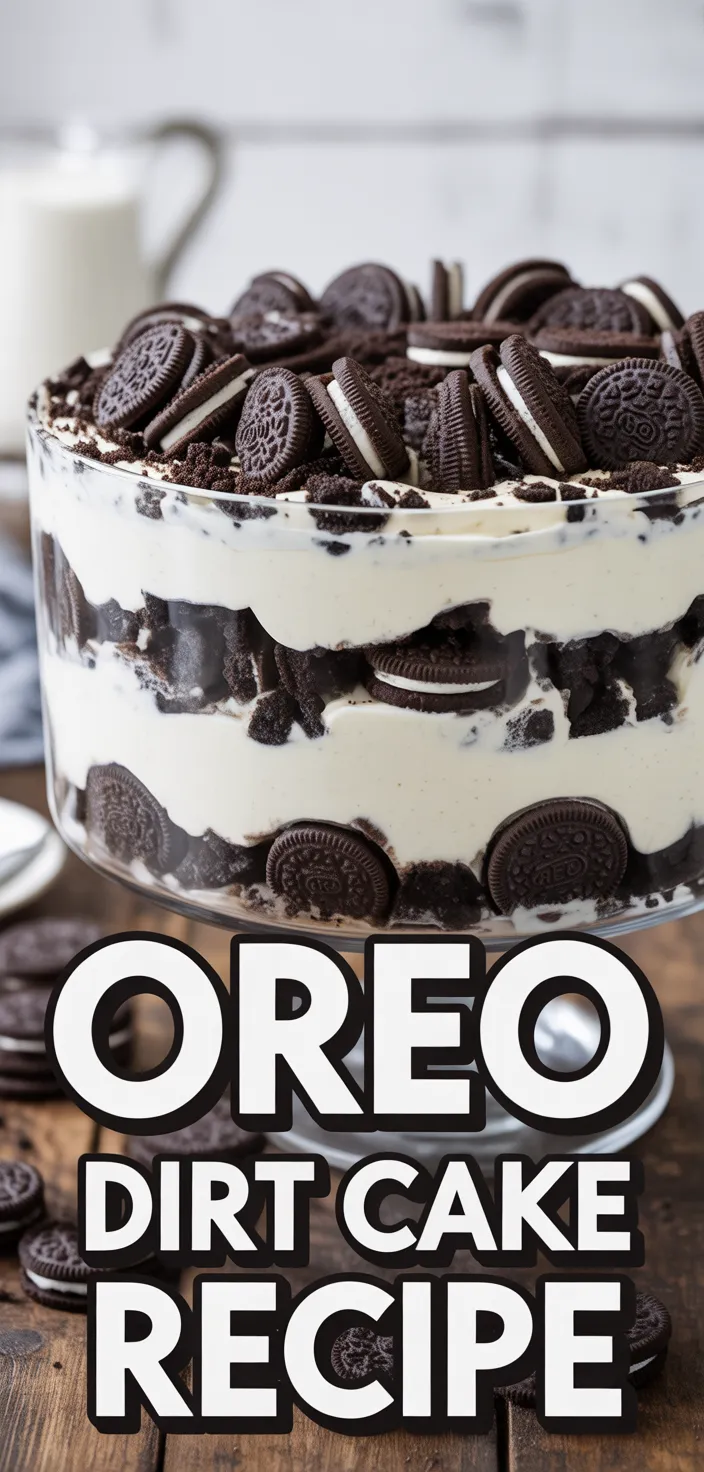 A photo of Oreo Dirt Cake Recipe
