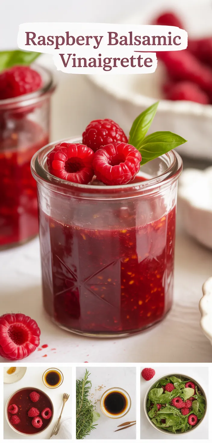 A photo of Raspberry Balsamic Vinaigrette Salad Dressing Recipe