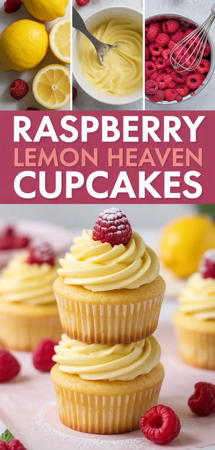 A photo of Raspberry Lemon Heaven Cupcakes Recipe