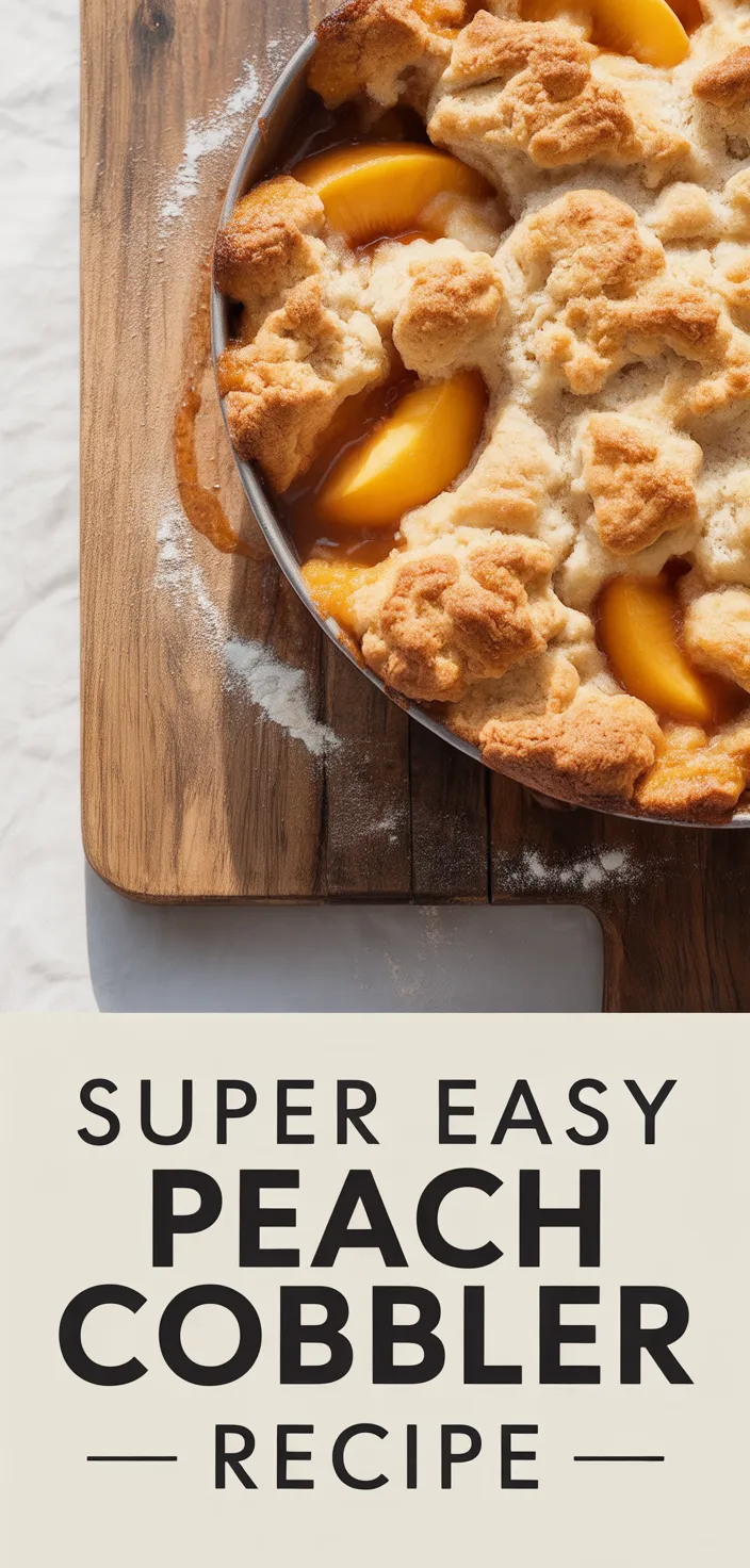 A photo of Super Easy Peach Cobbler Recipe