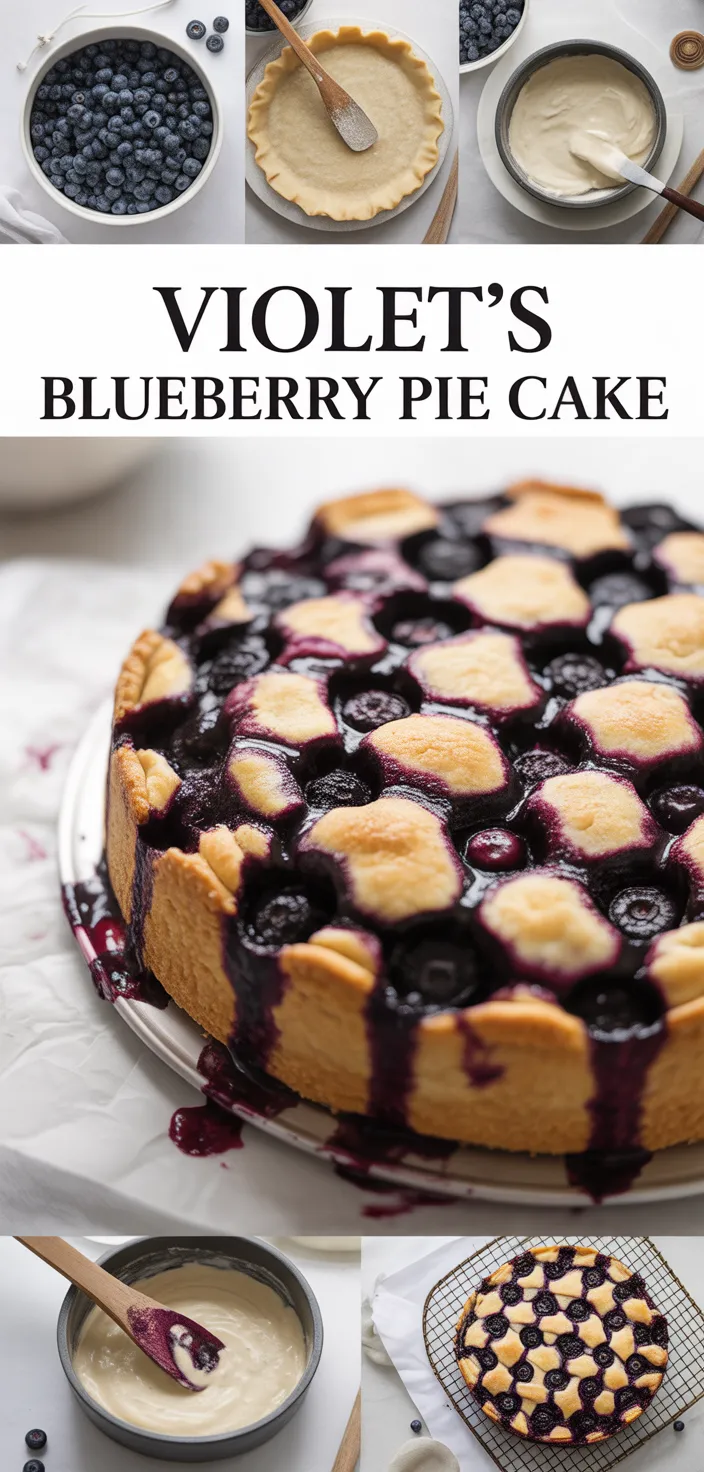 A photo of Violet’s Blueberry Pie Cake Recipe