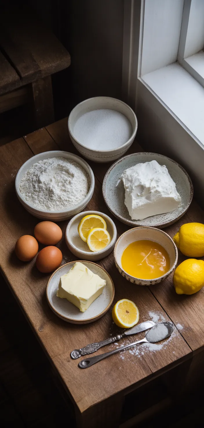 Ingredients photo for Italian Lemon Pound Cake Recipe
