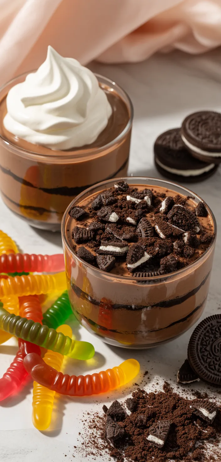 Ingredients photo for Oreo Cookie Dirt Cup Pudding Parfaits Recipe