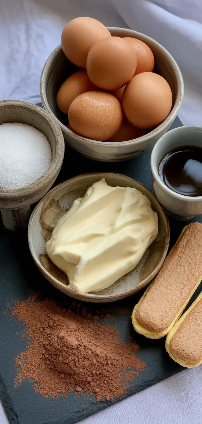 Ingredients photo for Original And Authentic Tiramisu Recipe (from Le Beccherie In Treviso