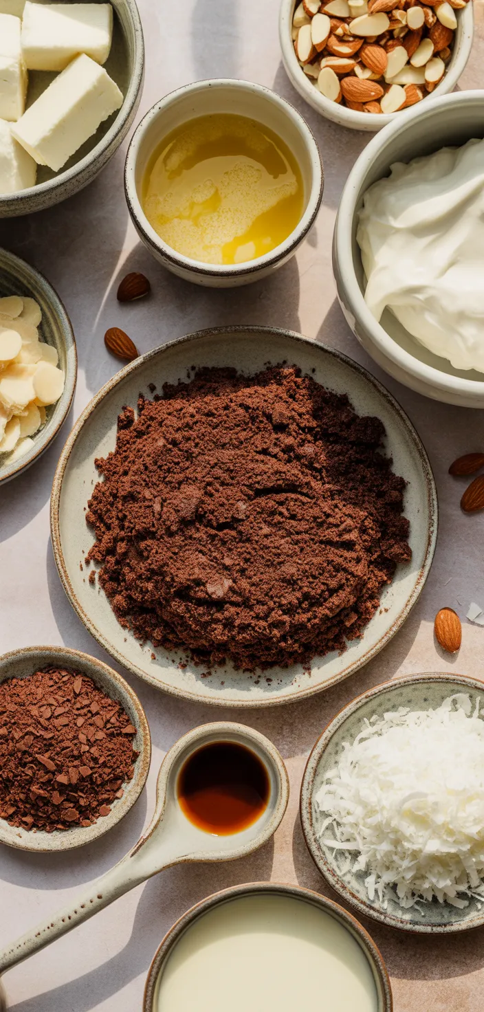 Ingredients photo for Almond Joy Cheesecake Recipe