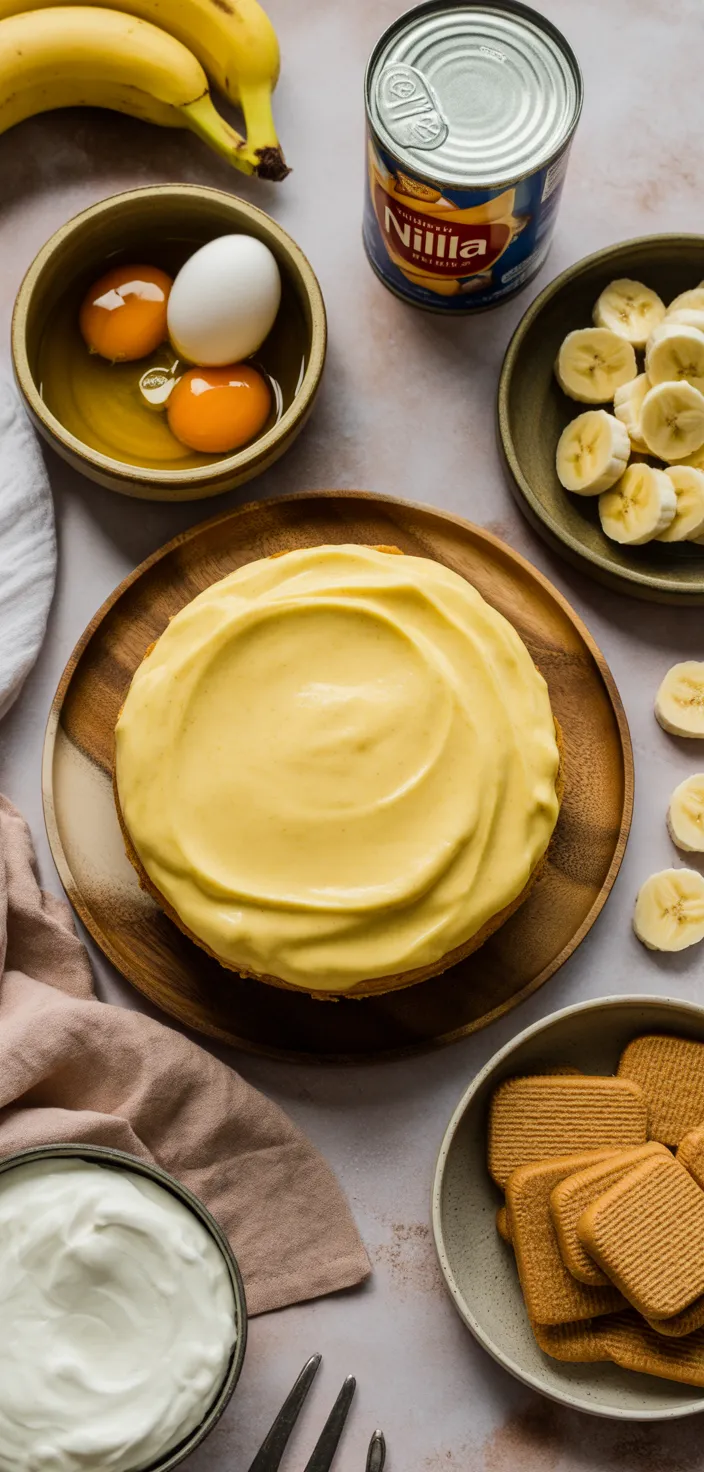 Ingredients photo for BEST BANANA PUDDING POKE CAKE (+Video) Recipe