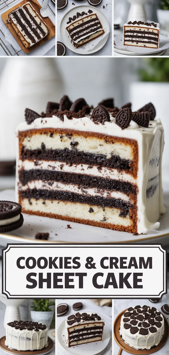 A photo of Cookies & Cream Sheet Cake Recipe