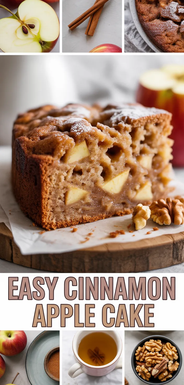 A photo of EASY CINNAMON APPLE CAKE Recipe