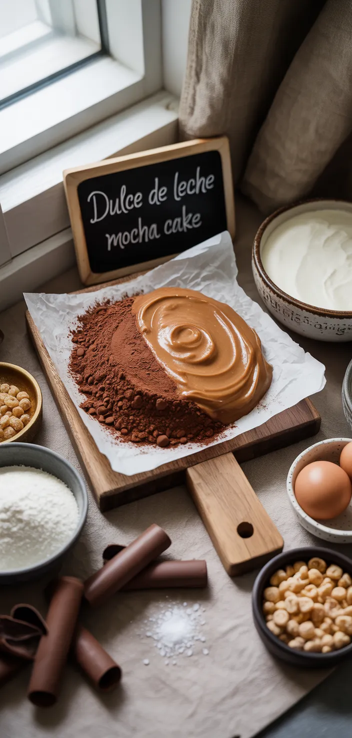 Ingredients photo for Dulce De Leche Mocha Cake Recipe