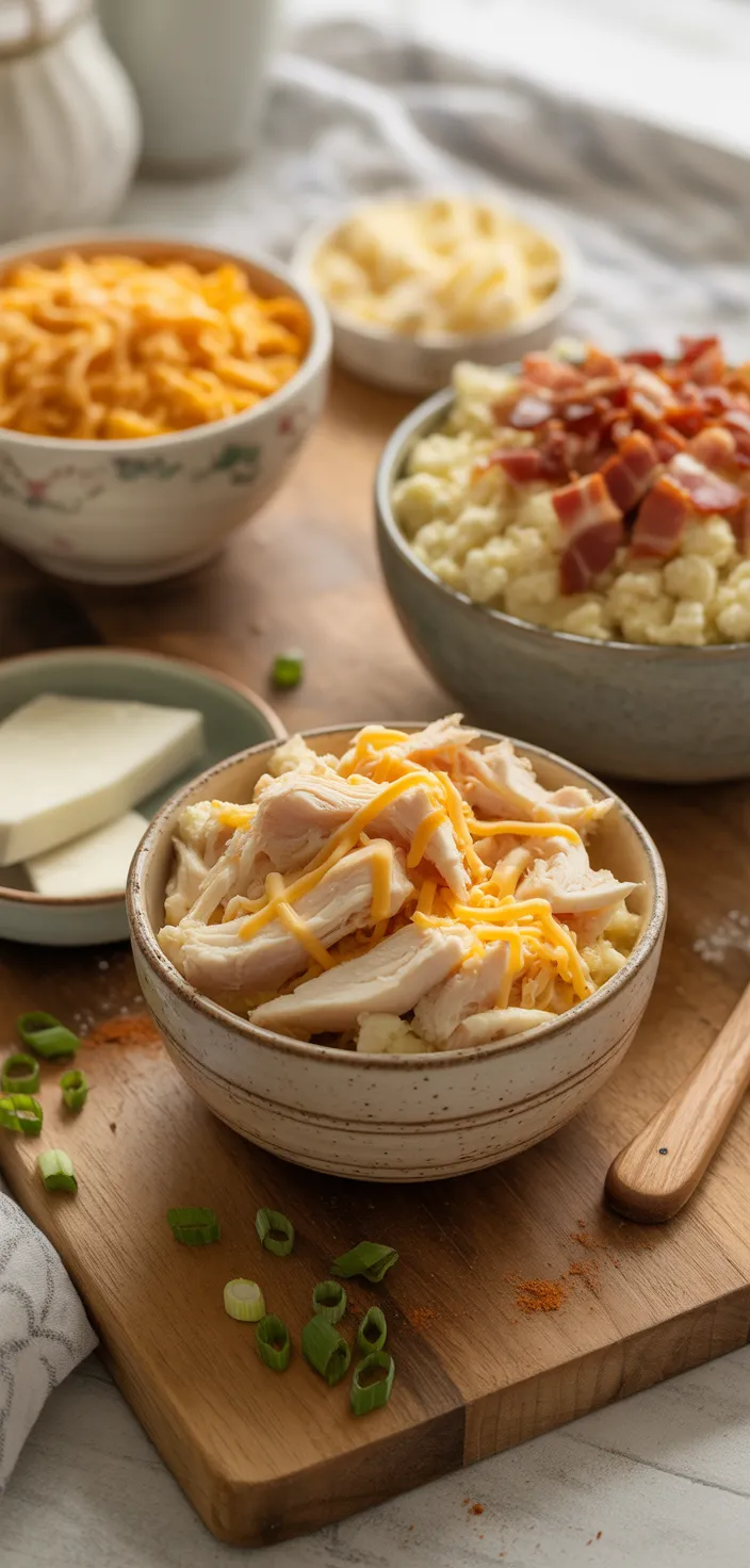 Ingredients photo for Keto Chicken Bacon Ranch Casserole Recipe