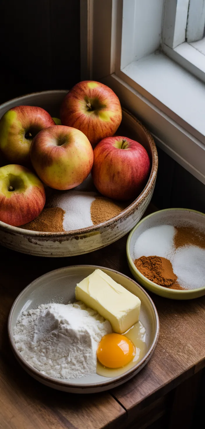 Ingredients photo for Snickerdoodle Apple Cobbler Recipe