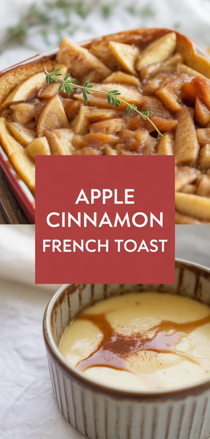 A photo of OVERNIGHT CINNAMON APPLE BAKED FRENCH TOAST CASSEROLE Recipe