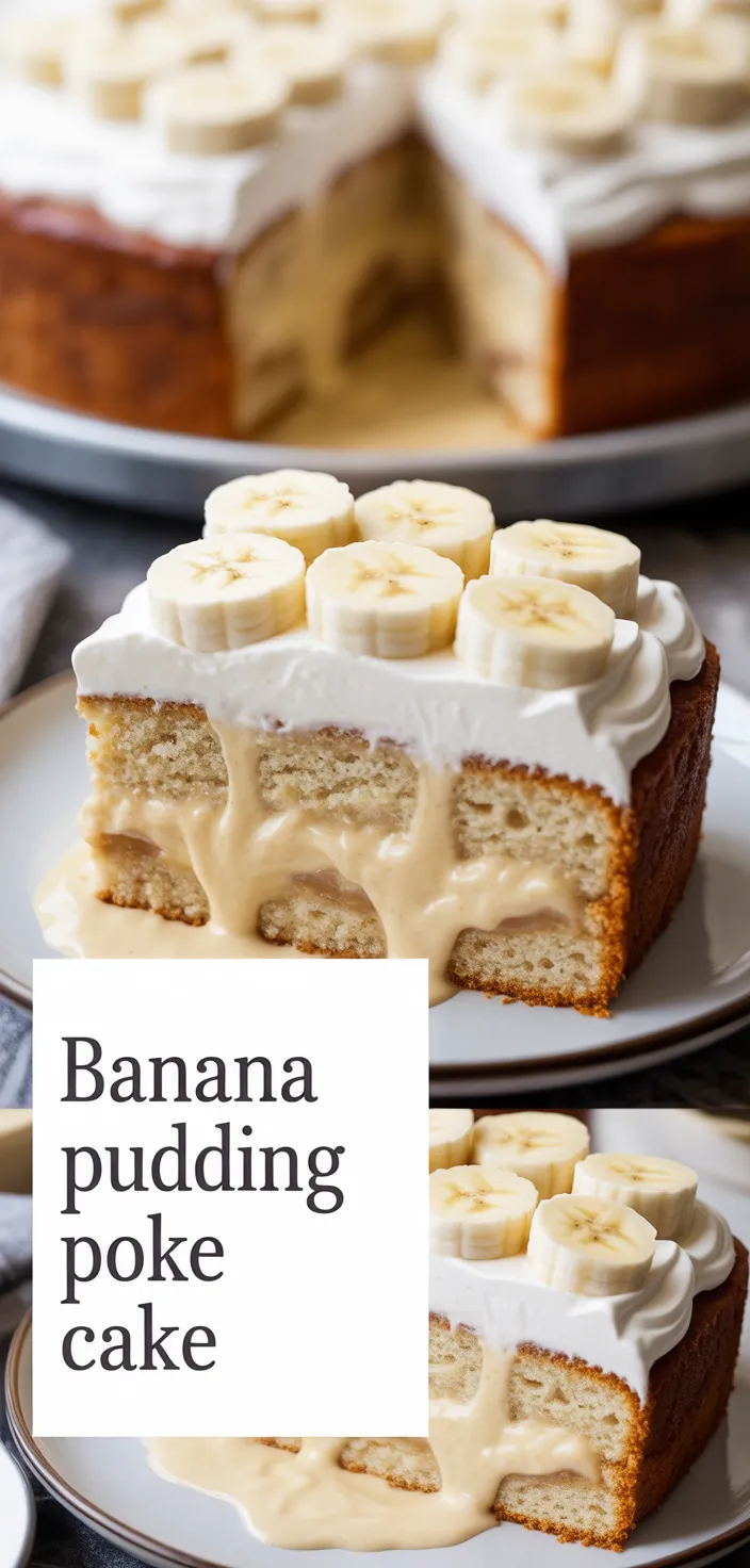 A photo of The Best Banana Pudding Poke Cake Recipe Every!