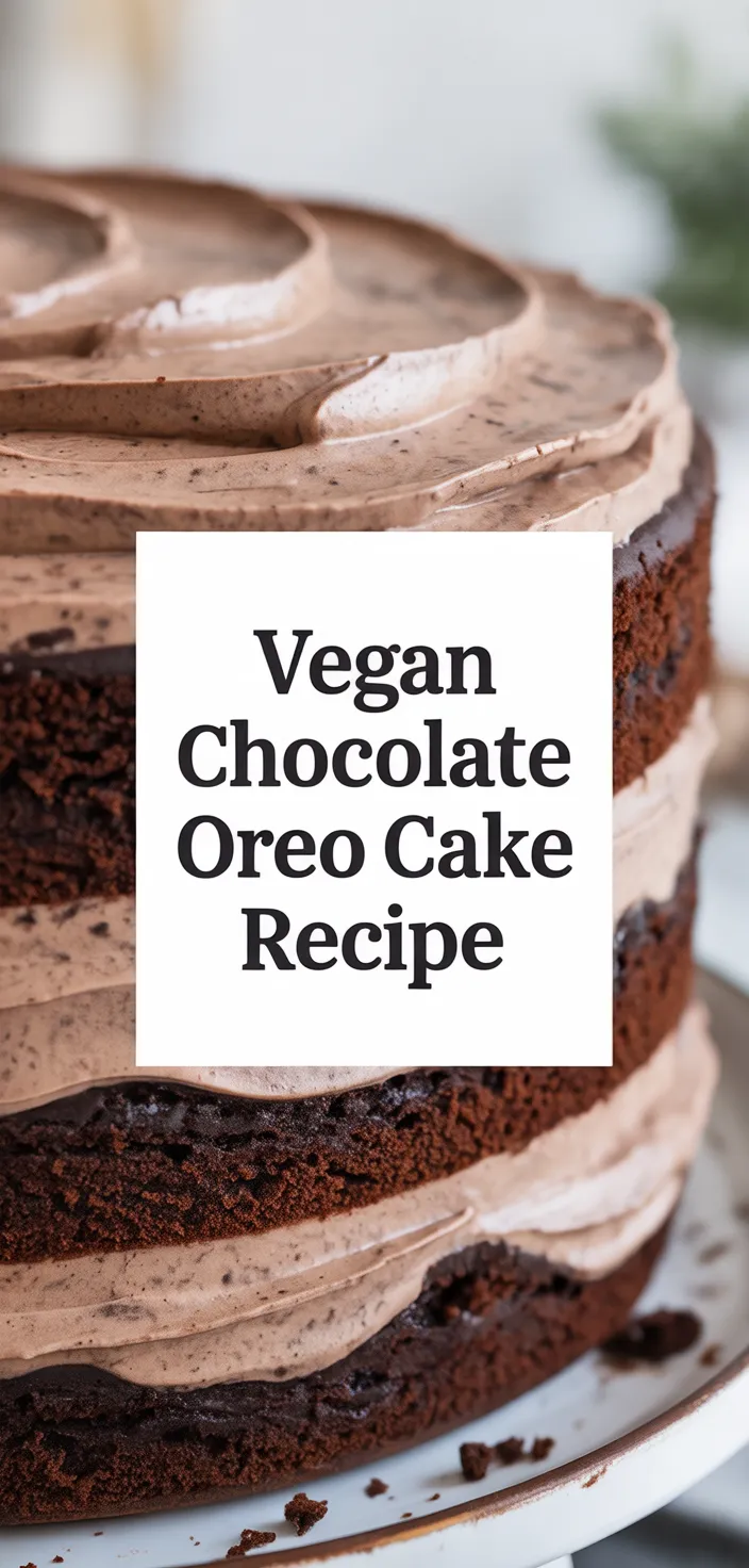 A photo of Vegan Chocolate Oreo Cake Recipe