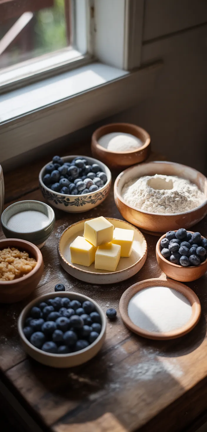 Ingredients photo for Easy Blueberry Pie Recipe