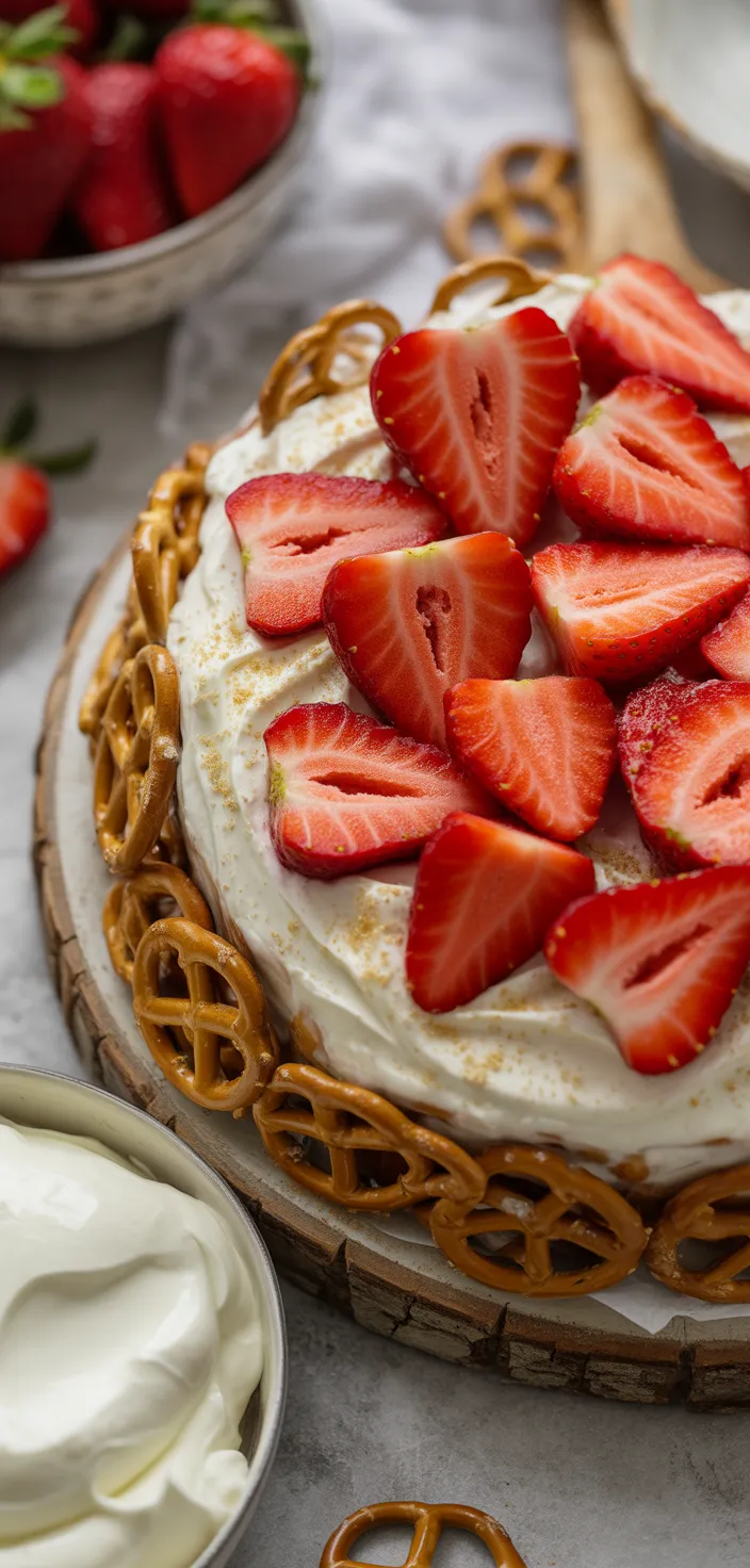 Ingredients photo for Mini Strawberry Pretzel Salad Cheesecake Recipe