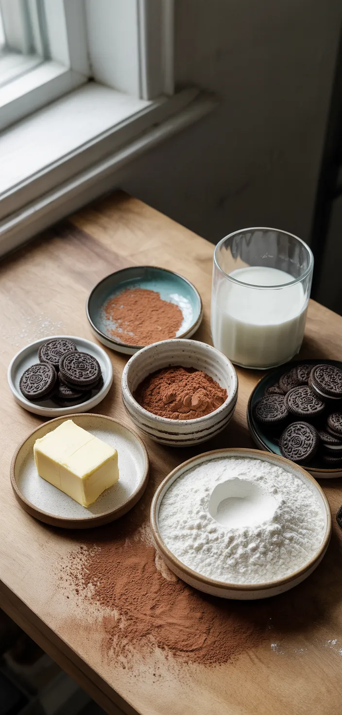 Ingredients photo for Vegan Chocolate Oreo Cake Recipe