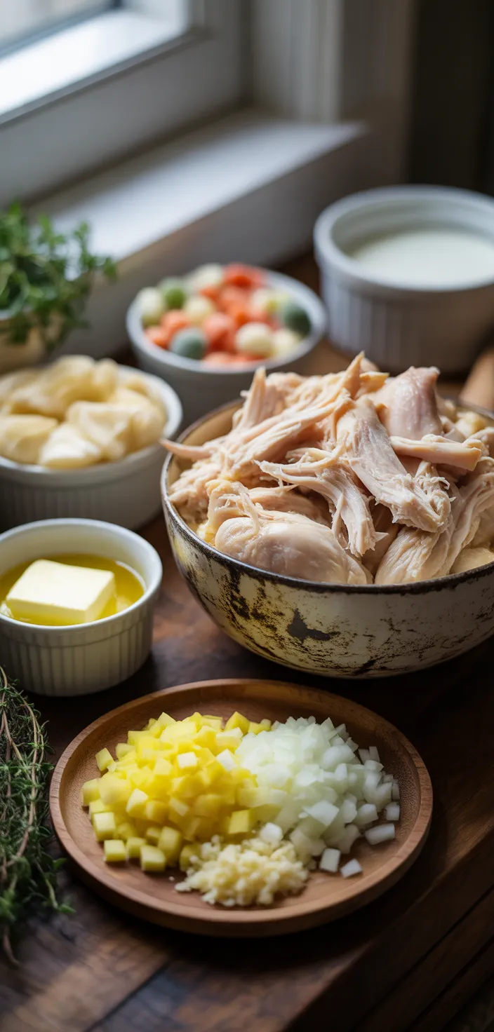Ingredients photo for Chicken Pot Pie Casserole Recipe