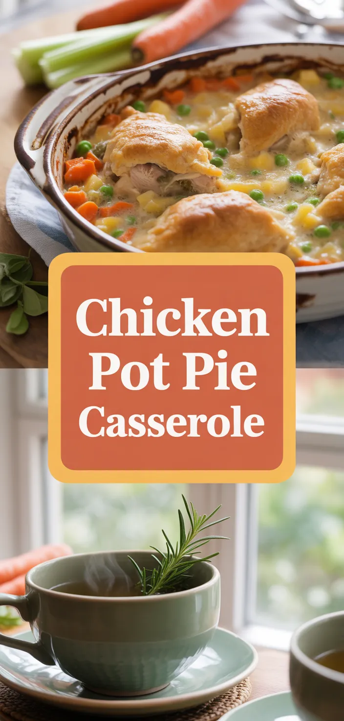 A photo of Chicken Pot Pie Casserole Recipe