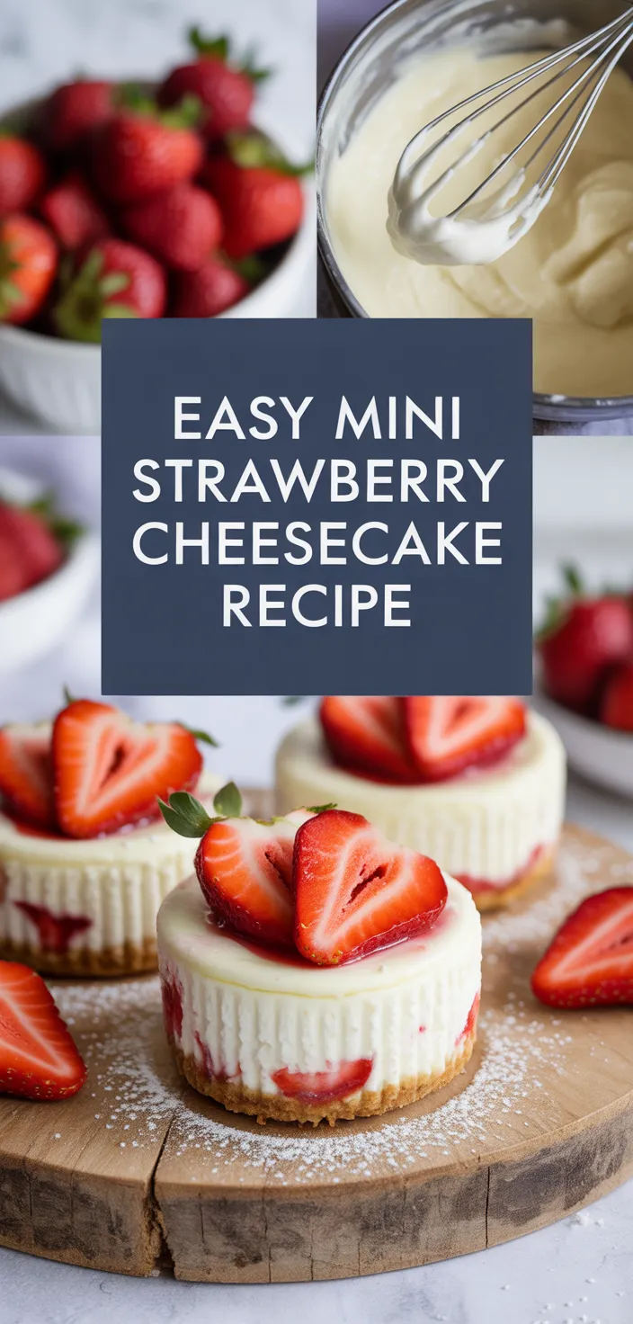 A photo of Easy Mini Strawberry Cheesecake Recipe