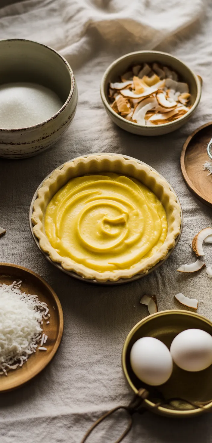 Ingredients photo for Classic Coconut Cream Pie Recipe