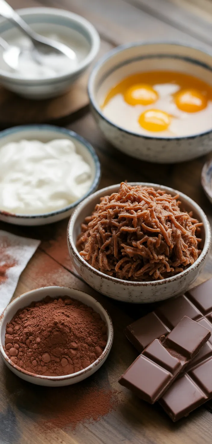 Ingredients photo for Double Chocolate Coconut Macaroons Recipe