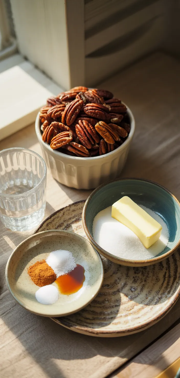 Ingredients photo for Quick And Easy Candied Pecans Recipe