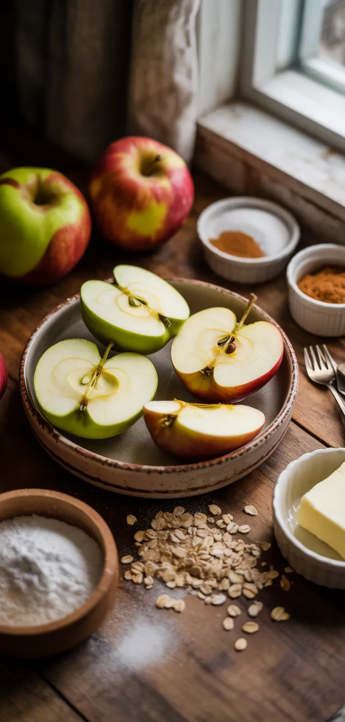 Ingredients photo for Comfort Food SIMPLE APPLE CRUMBLE (APPLE CRISP) Recipe