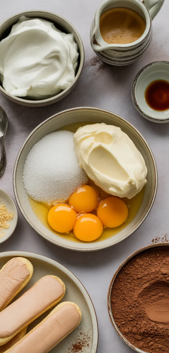 Ingredients photo for Joanna Gaines Authentic Italian Tiramisu Recipe