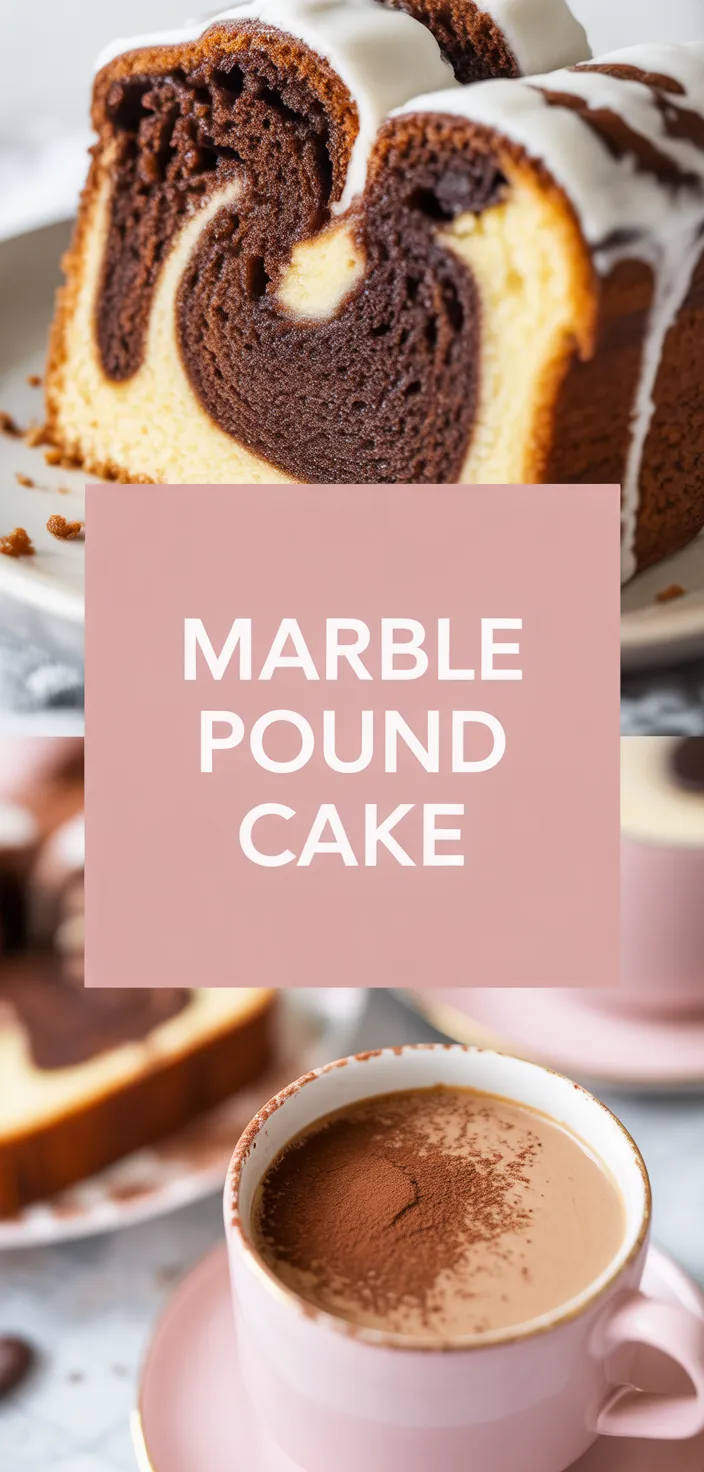 A photo of Marble Pound Cake Recipe