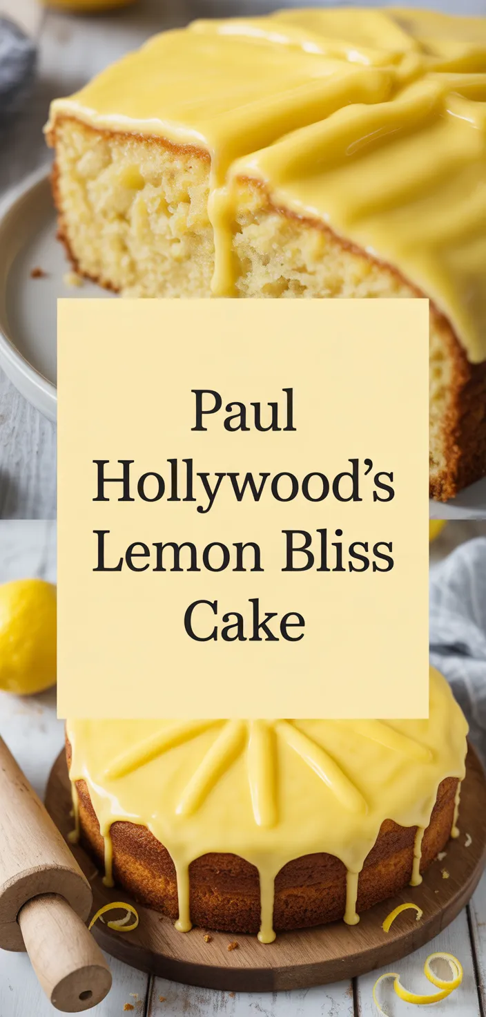 A photo of Paul Hollywood's Lemon Bliss Cake Recipe