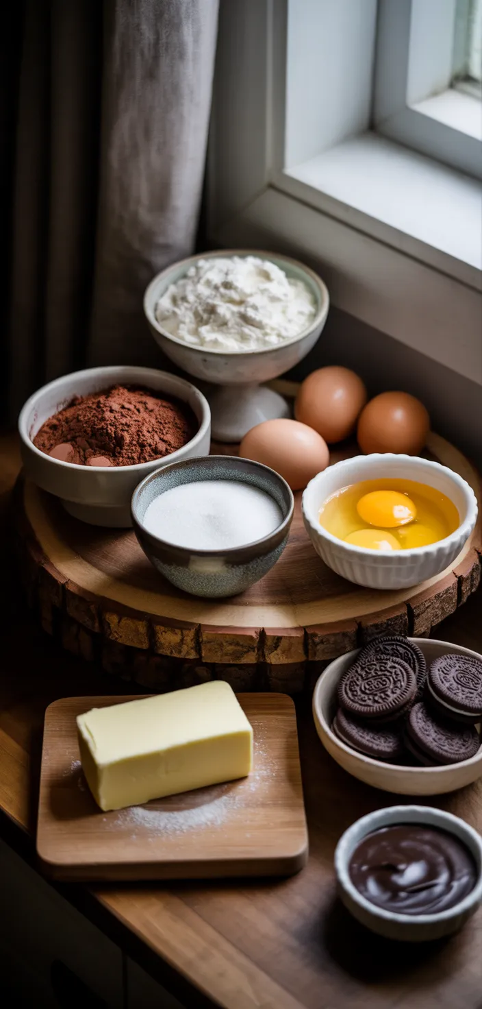 Ingredients photo for Cookies & Cream Cupcakes Recipe